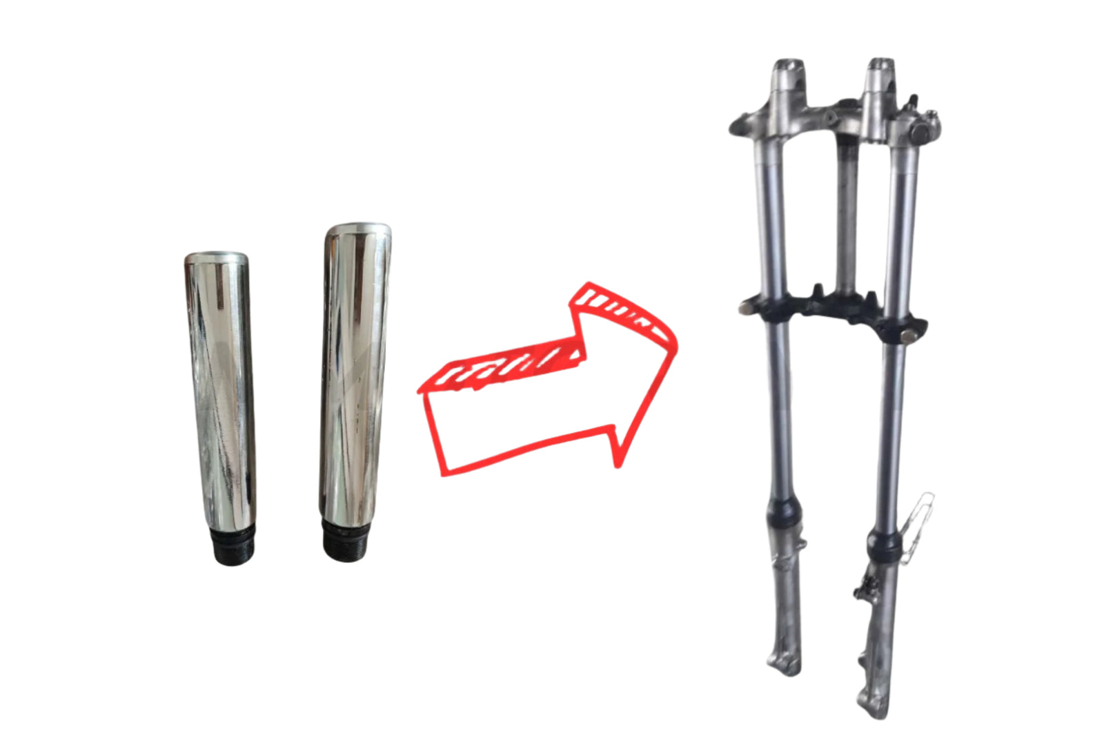 Suzuki GN125 Fork Extension Kit