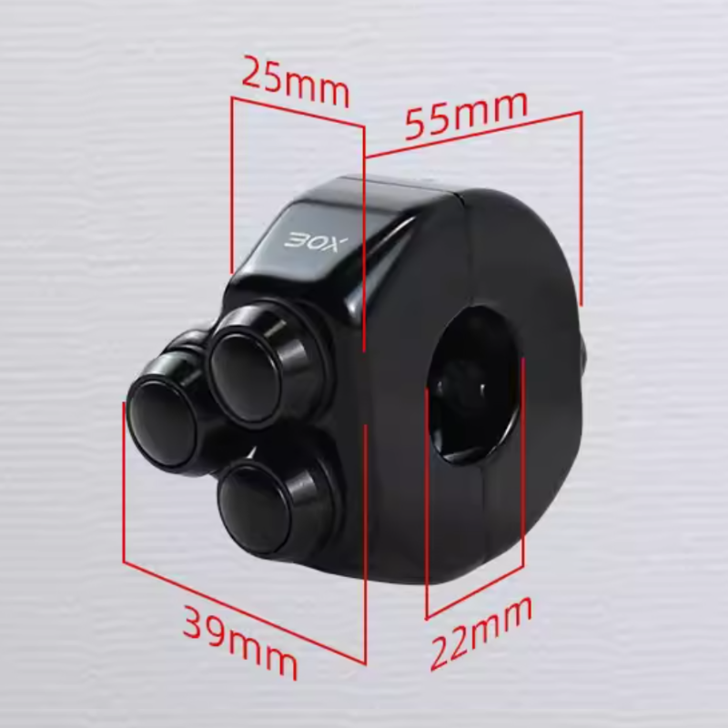 Silver 4 buttons switch controls