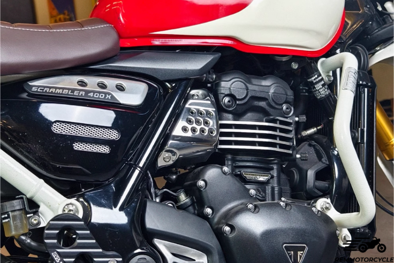 Polished Stainless Side Covers for Triumph Scrambler 400X