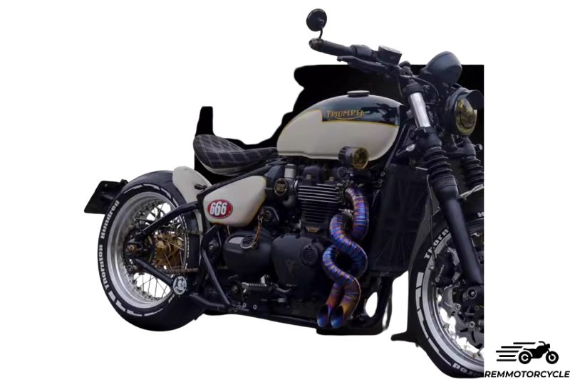 Burnout Front Exhaust Triumph Bobber