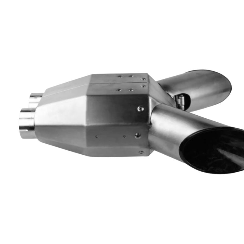 Short dual-exit exhaust for BMW R Nine T