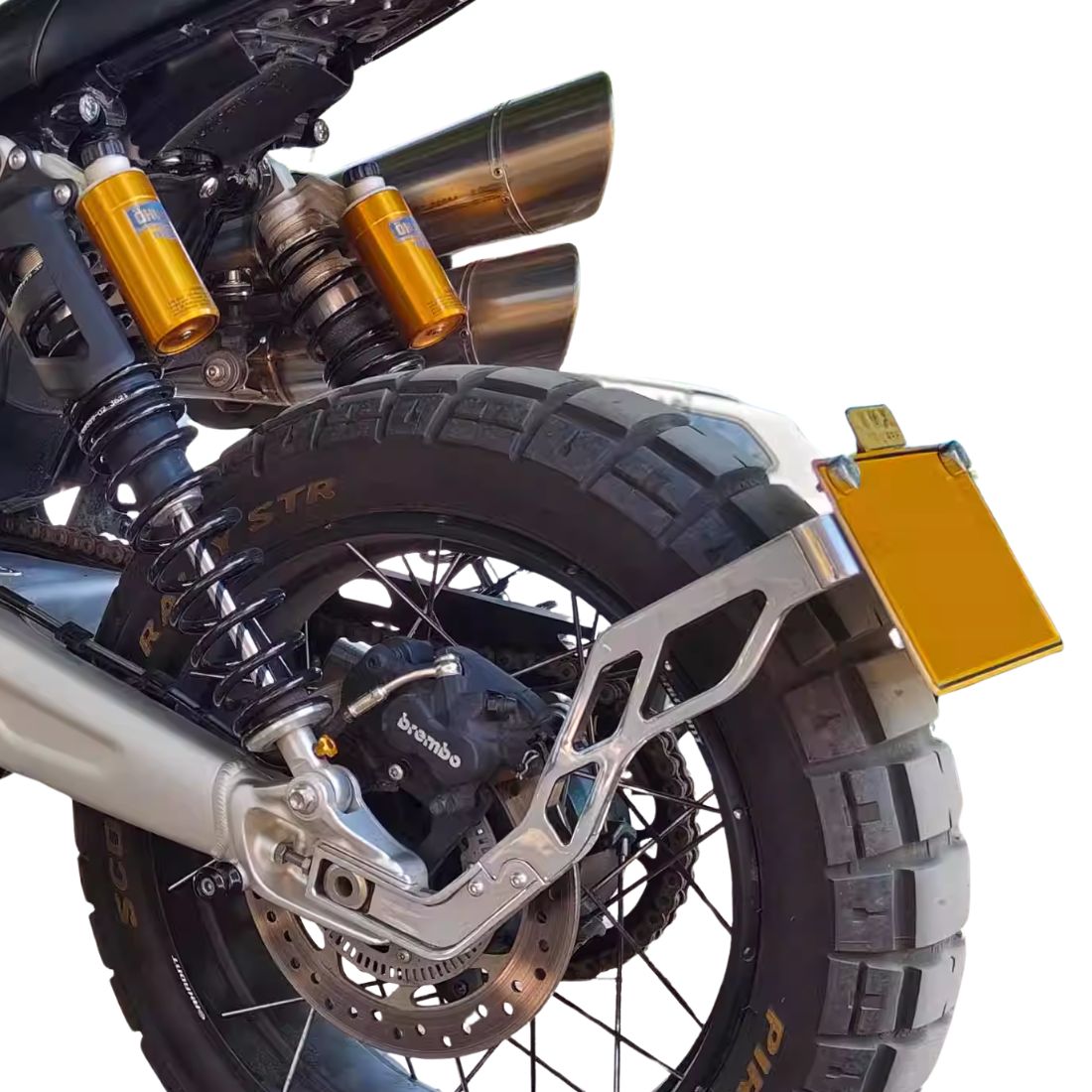 Fender with License Plate Holder for Triumph XC / XE