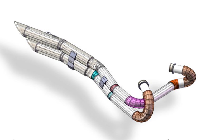Exhaust system for Triumph Scrambler 1200