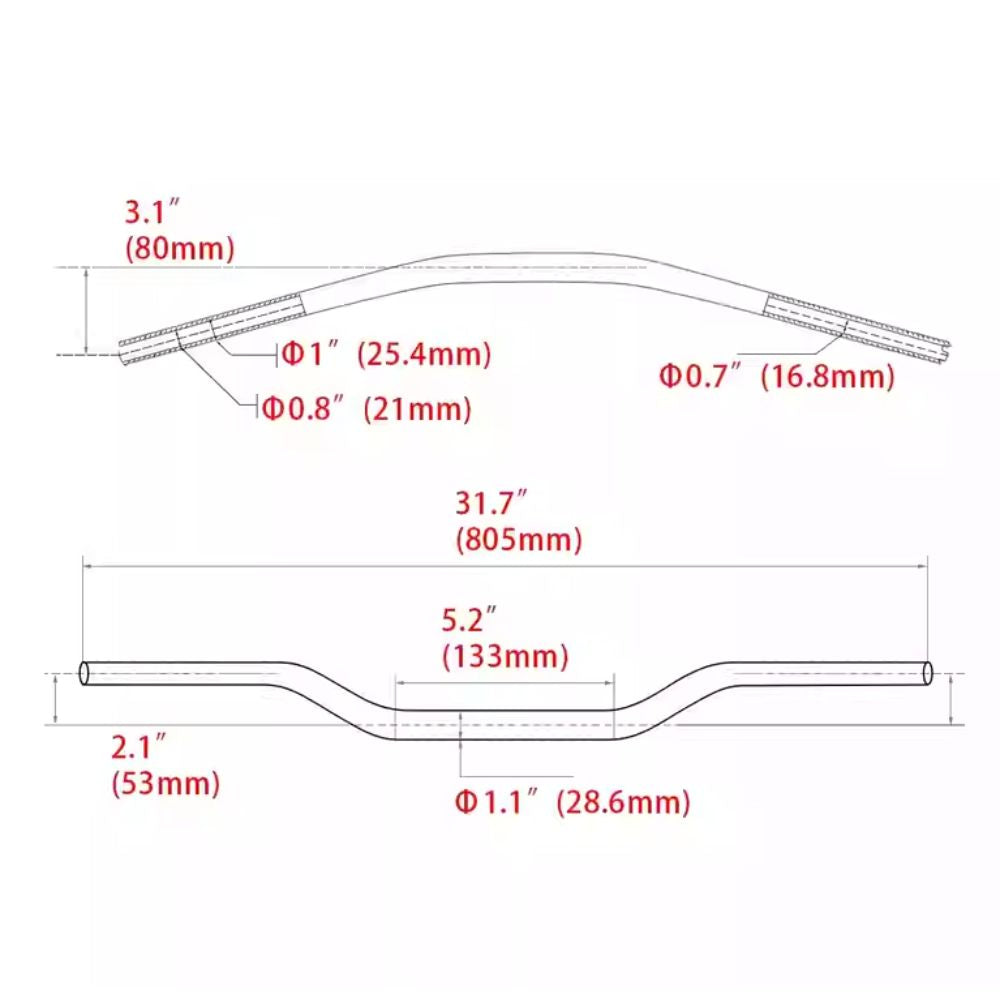 Harley HANDLEBAR Ride by wire 1"