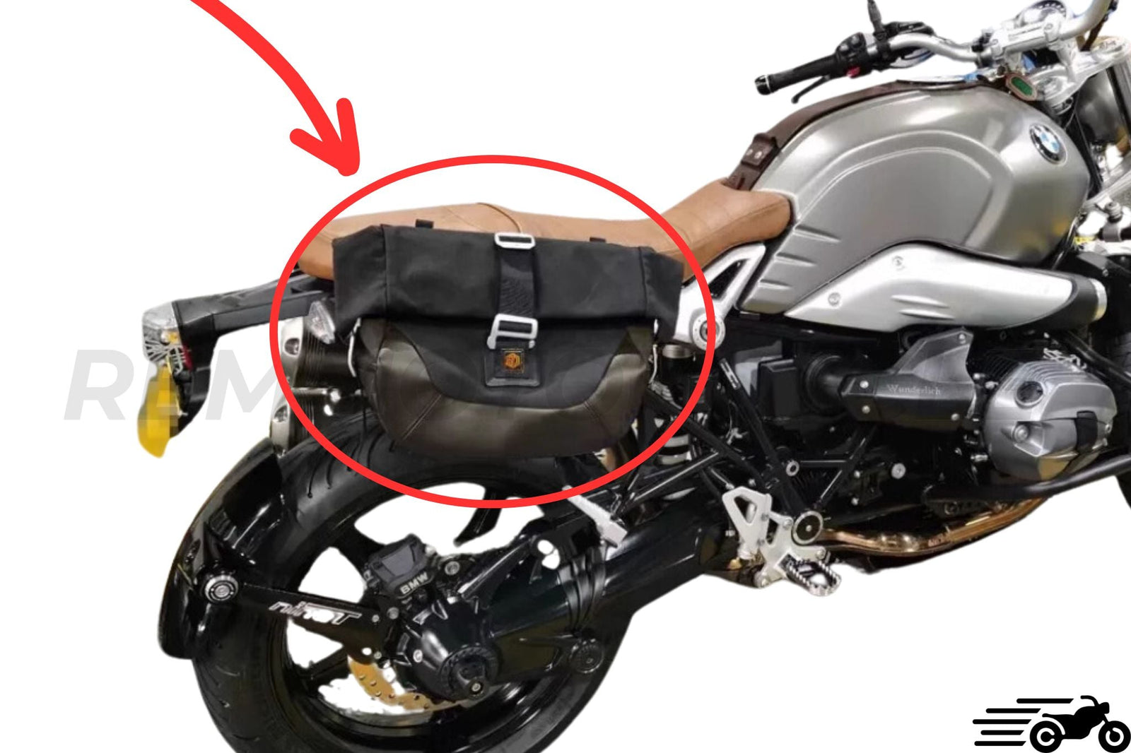 BMW R Nine T side saddlebag