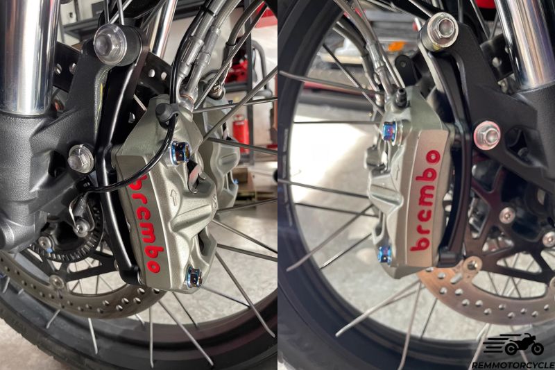 Radial Caliper Conversion Brackets for Triumph Scrambler 1200