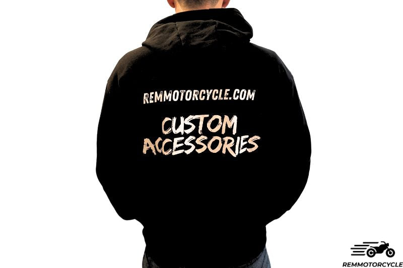 Black Remmotorcycle hoodie