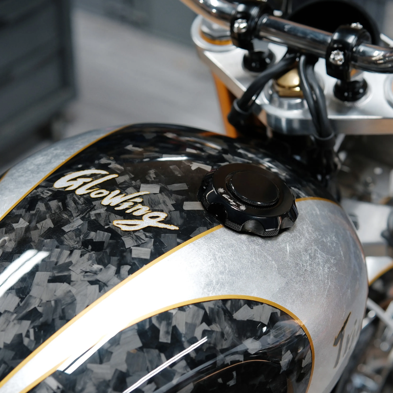 CNC Brass Fuel Tank Cap - Triumph