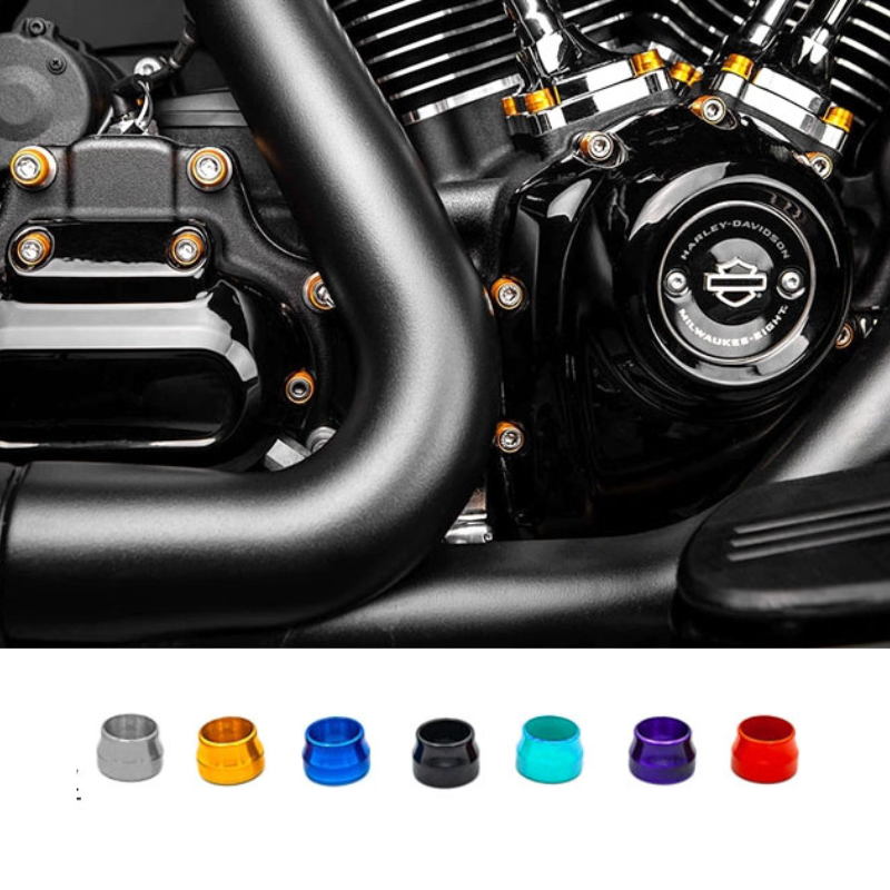 CNC aluminum engine bolt caps for M8 Softail/Touring