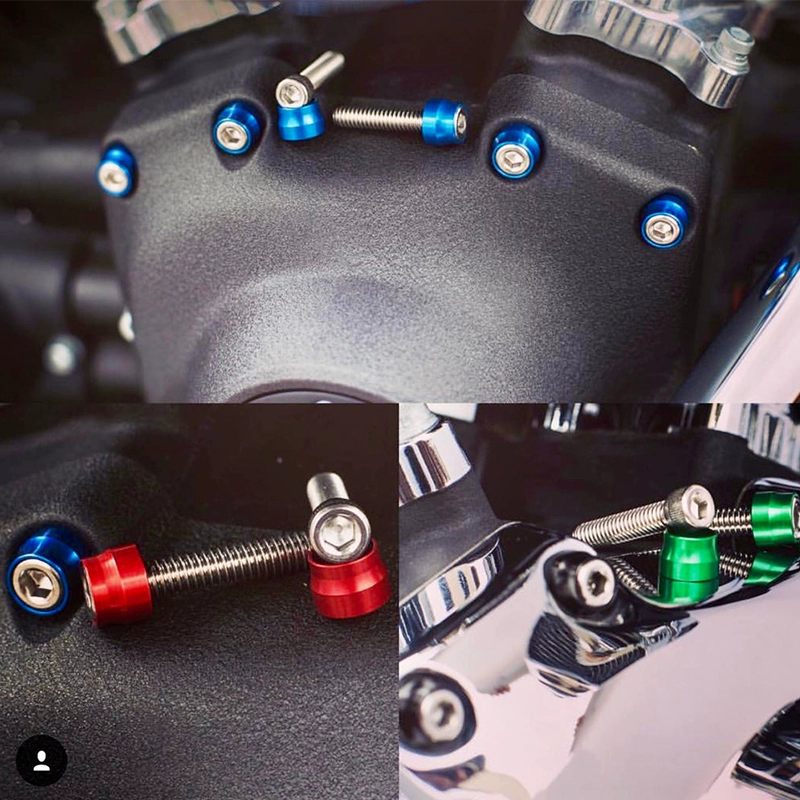 CNC aluminum engine bolt caps for M8 Softail/Touring
