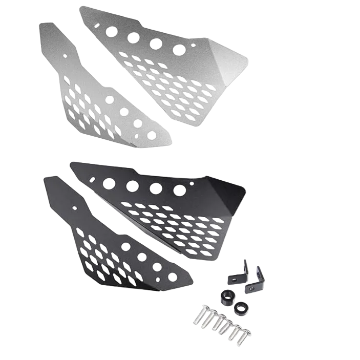 Laser-cut aluminum side covers for Scrambler 800