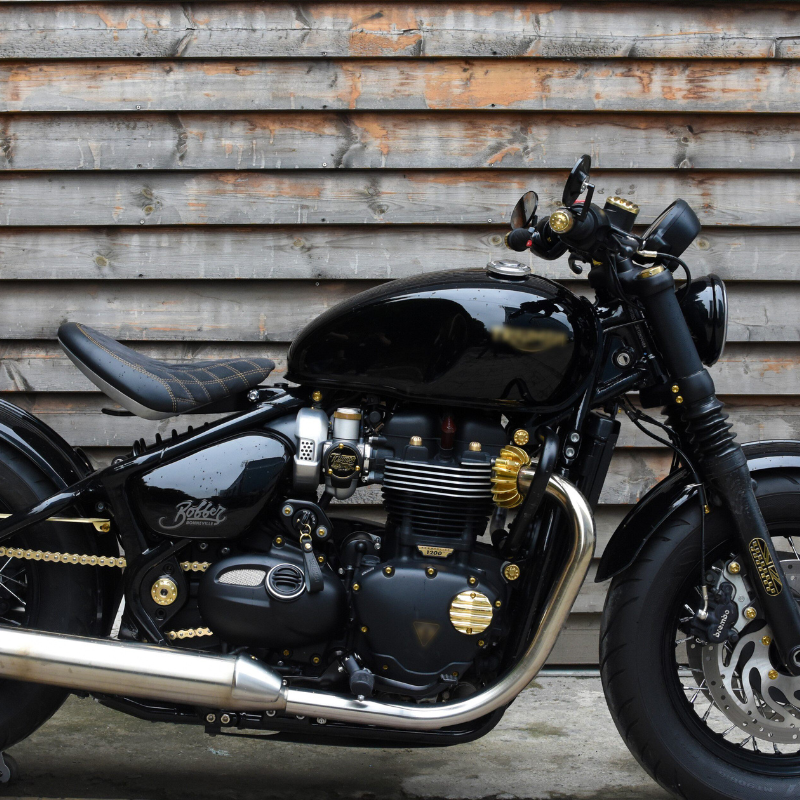 Brass and aluminum crankcase covers for Bobber & Classics