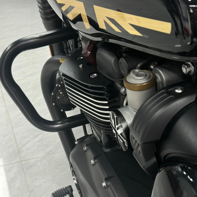 Triumph 1200 spark plug covers - black finish