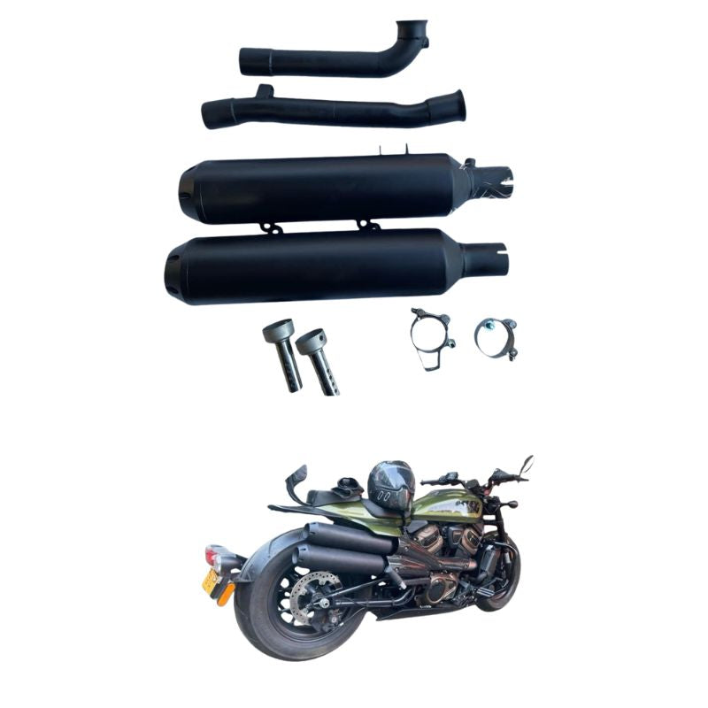 Performance exhaust with removable baffles for Sportster S 1250