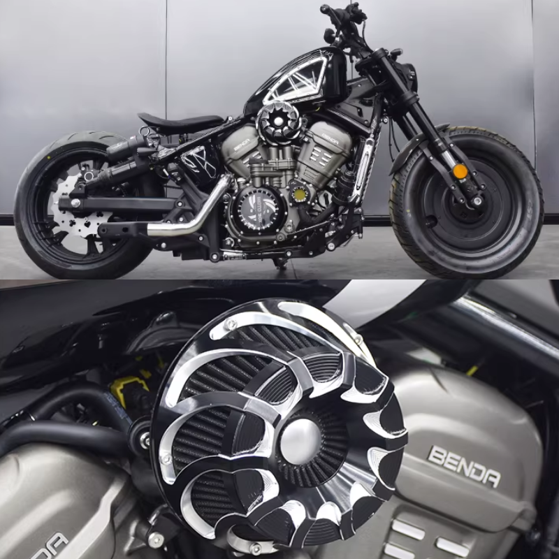 CNC aluminum “Turbo” air filter for Rock 707