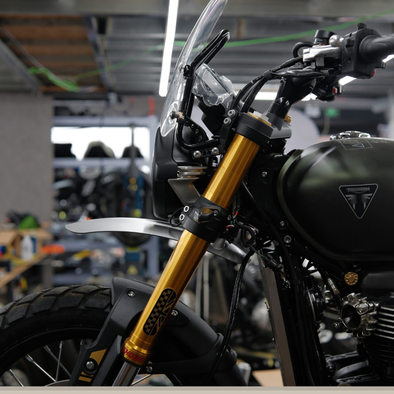 High fender with lower guard for Triumph Scrambler 900