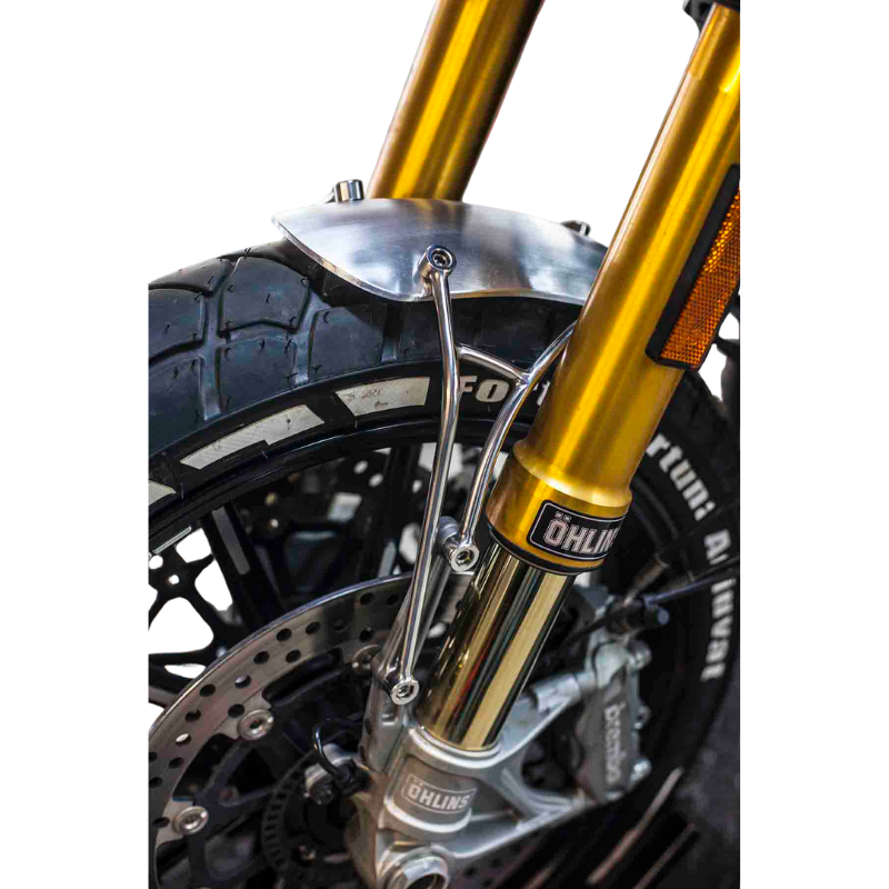 Short front fender with stainless bracket for Scrambler 1100