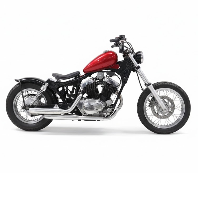 Ruby red teardrop bobber fuel tank for Virago 125/250
