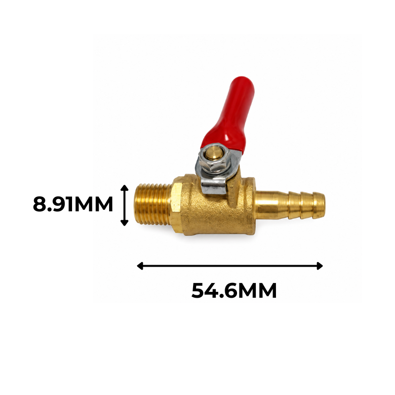 Universal 1/4” fuel petcock, aluminum, ON/OFF