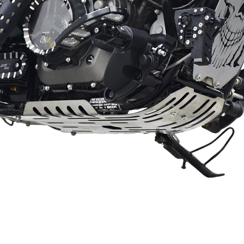 Engine skid plate for Napoleon 125/250 (Black/Silver)