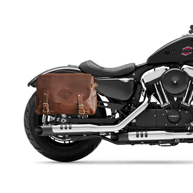 Saddlebag with dedicated mount for Sportster 883/1200 and Forty-Eight