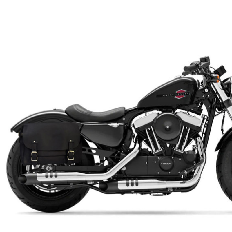 Saddlebag with dedicated mount for Sportster 883/1200 and Forty-Eight