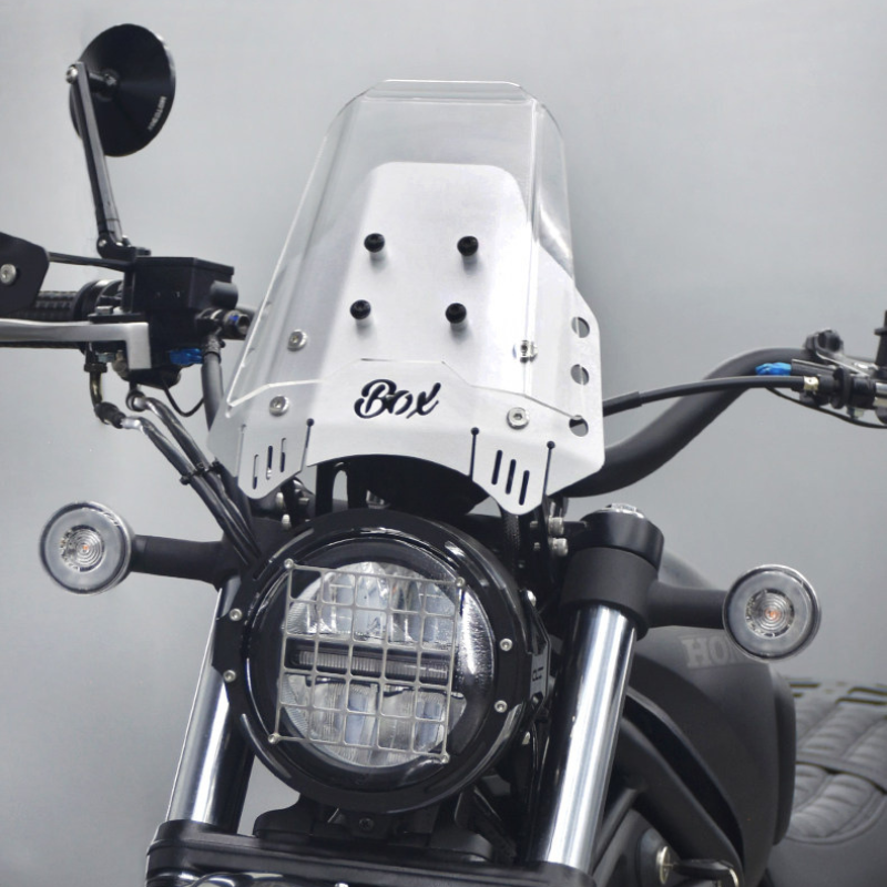 Aluminum flyscreen with plexiglass windshield for Honda CL500