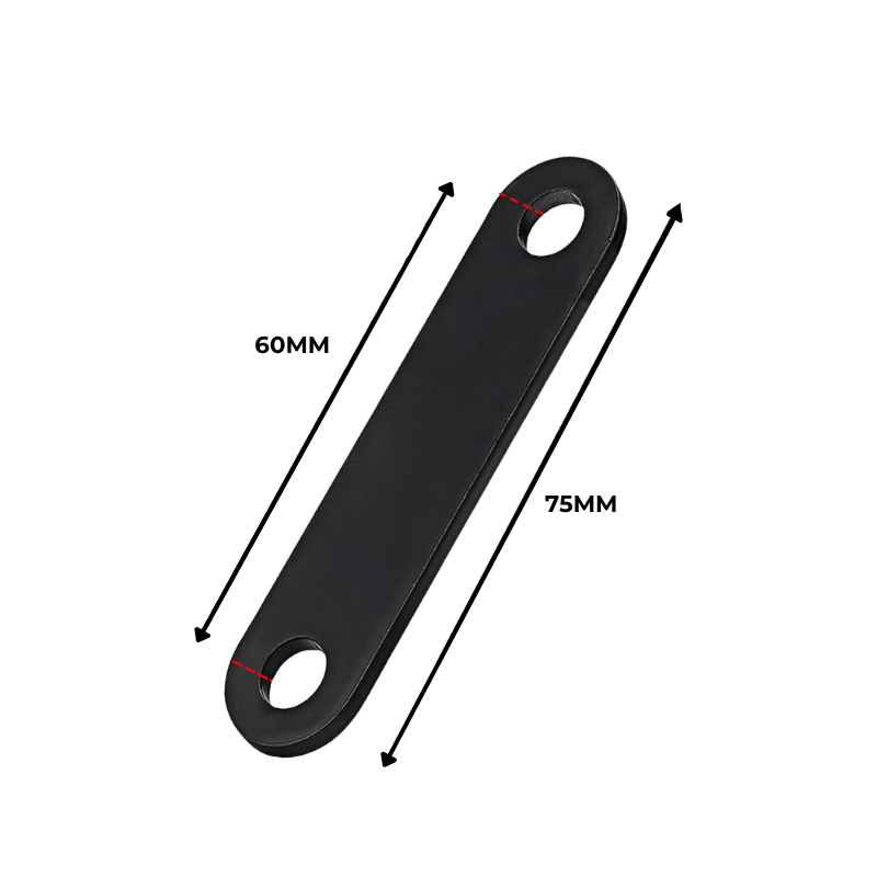 Long black M8 exhaust bracket