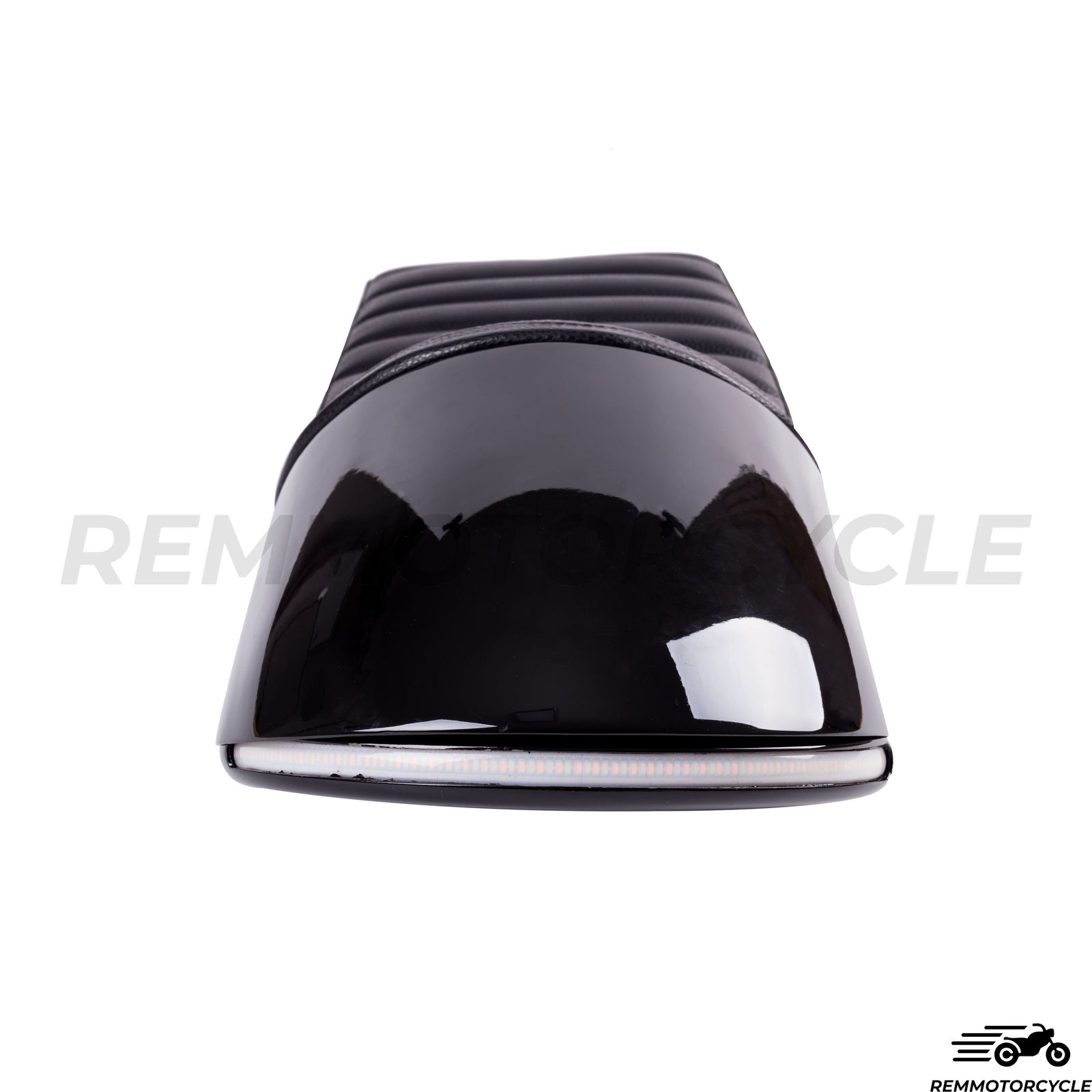 Black Metal Cafe Racer Seat with LED Loop