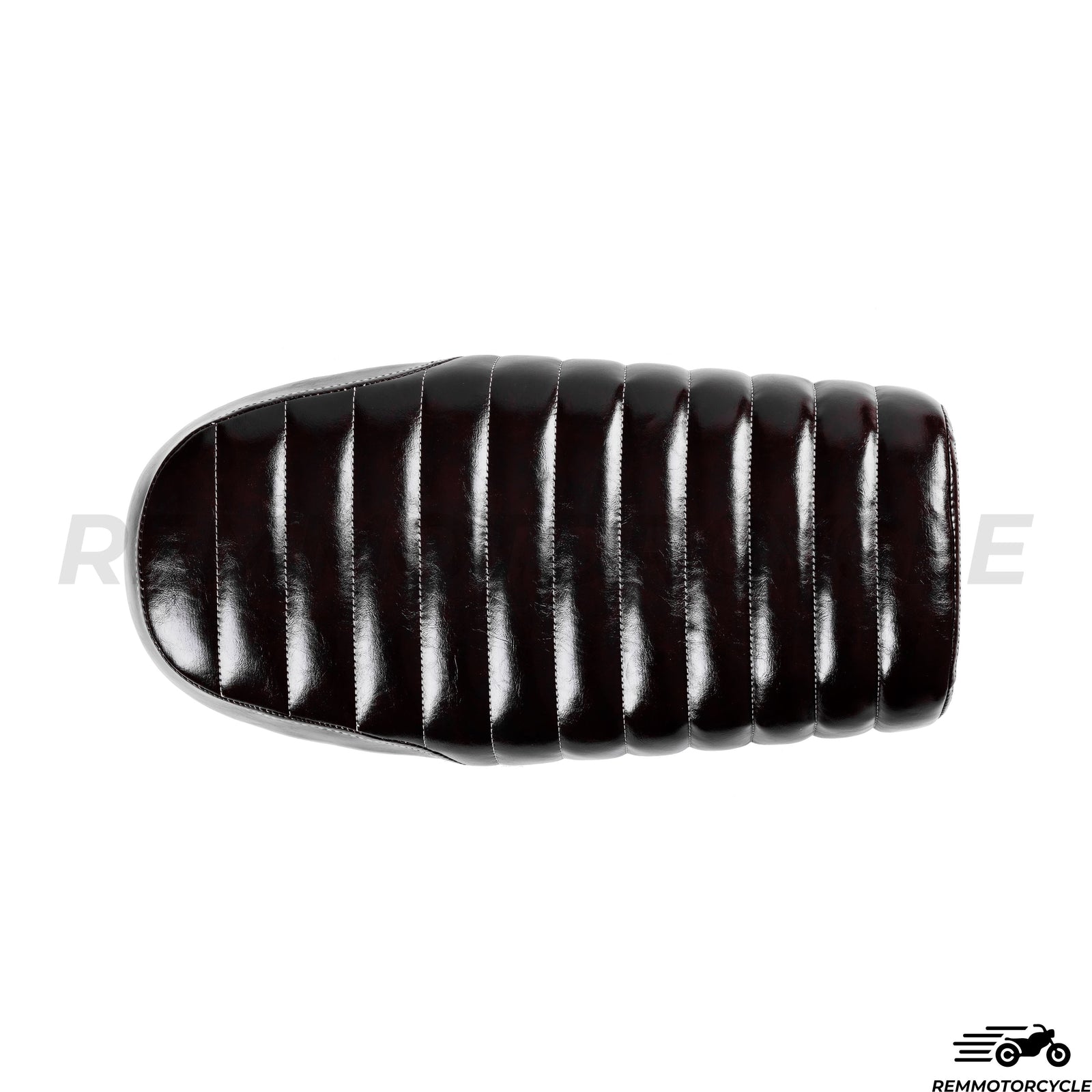 Distressed Black Seat with White Stitching