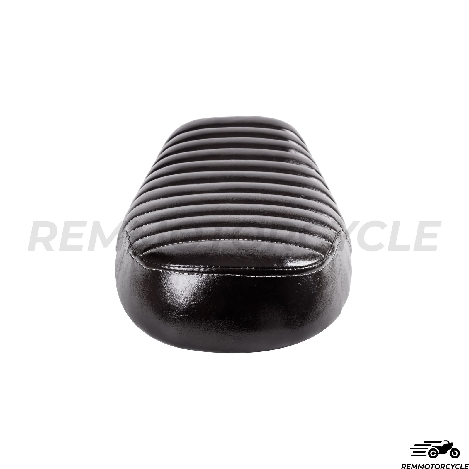 Distressed Black Seat with White Stitching