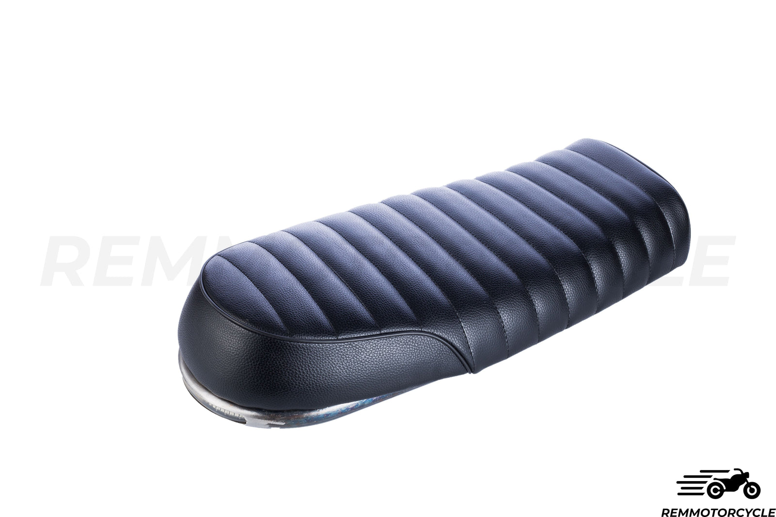 Black Motorcycle Seat + Short Flat Buckle + Integrated LED Strip