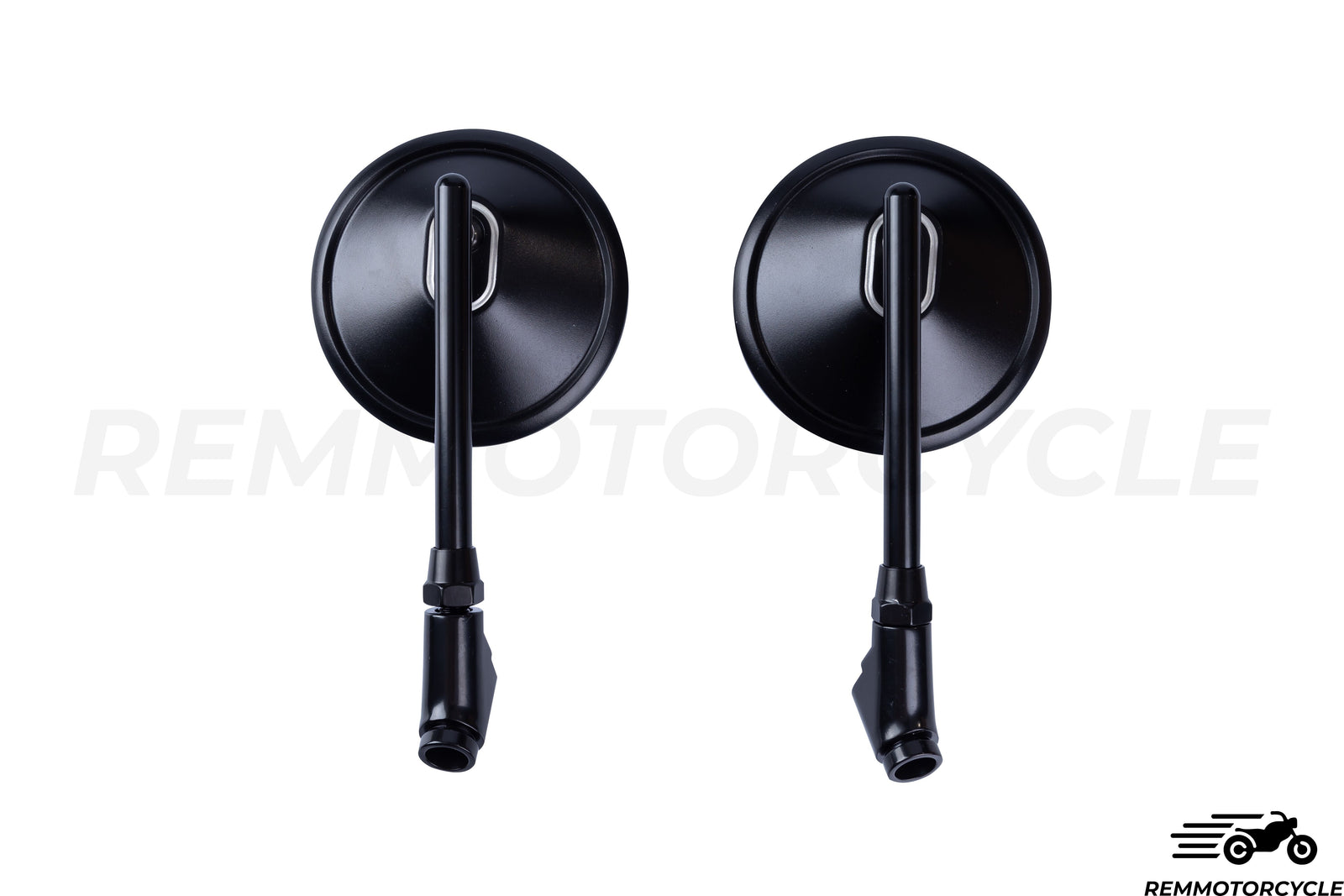 Mirrors round black CNC Approved