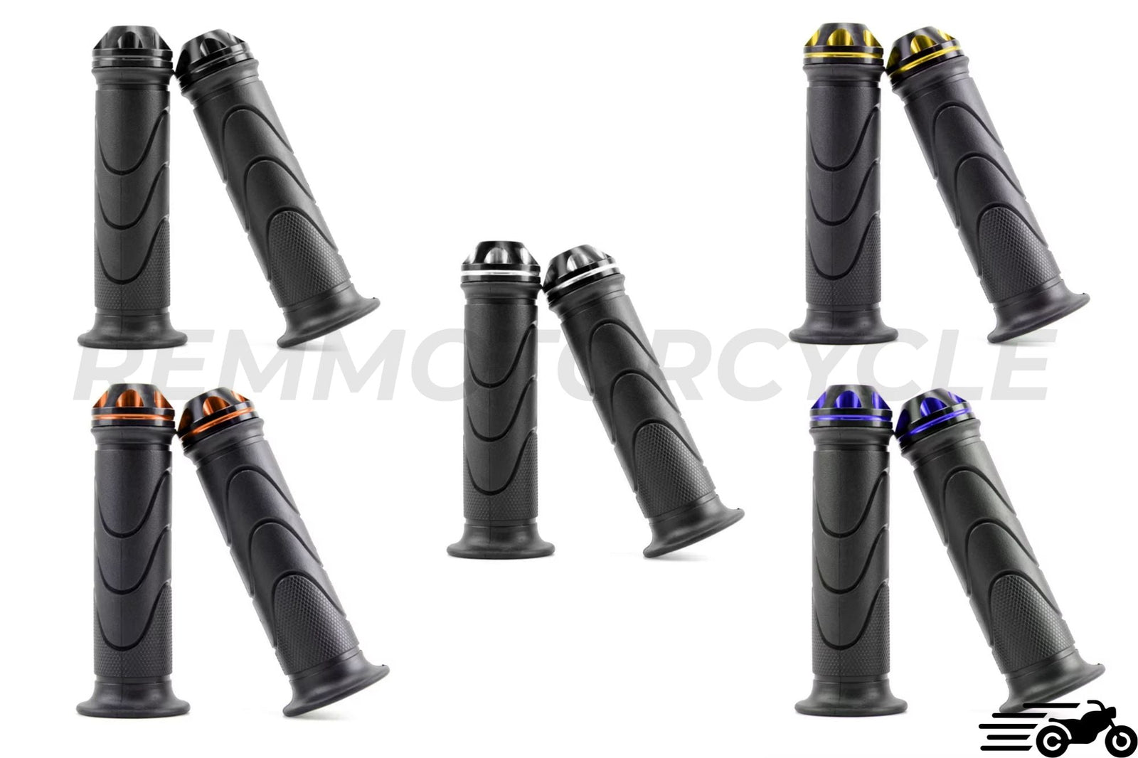 Motorcycle handlegrips aluminum end cap