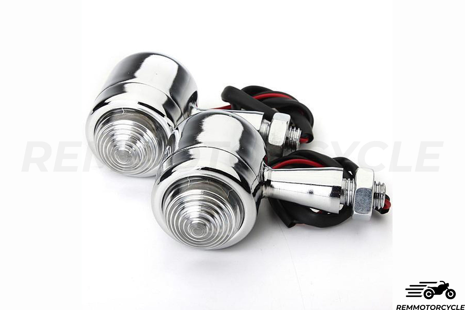 Pair of Bullet LED Flashers Black or Chrome Different Lenses