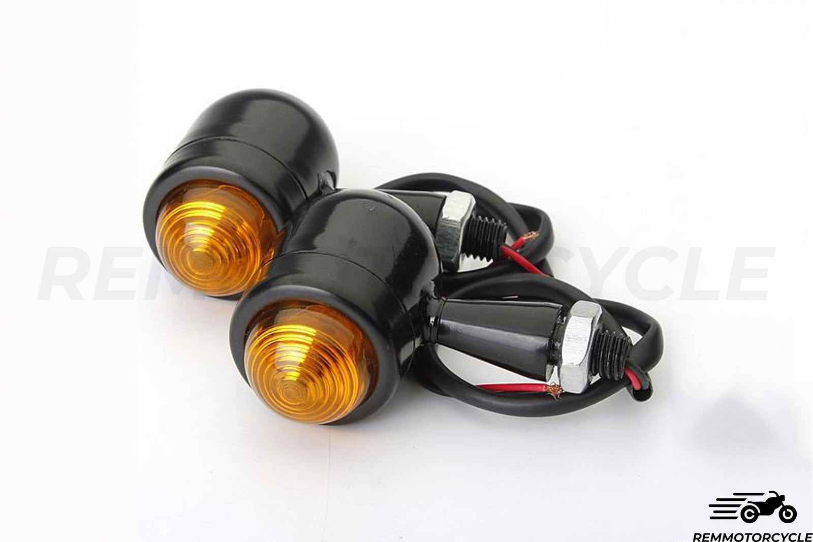 Pair of Bullet LED Flashers Black or Chrome Different Lenses