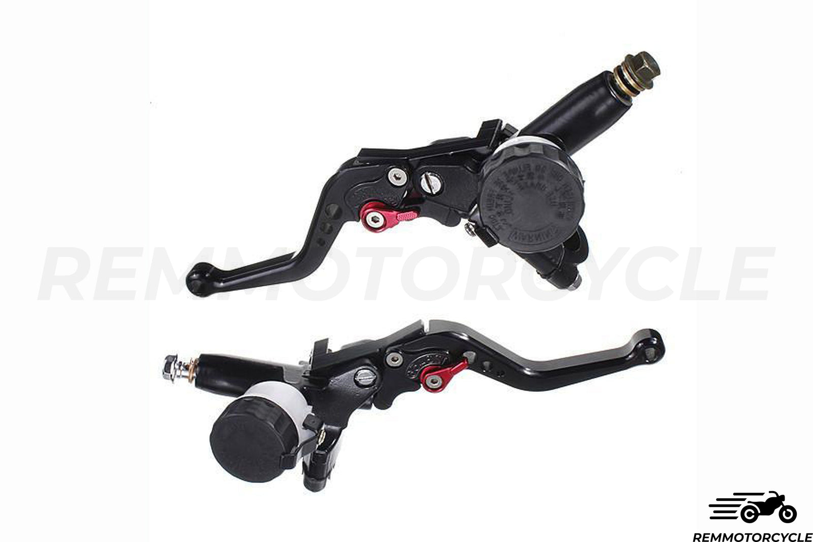 Motorcycle Brake and Clutch lever CNC PERF 7/8" black and Red