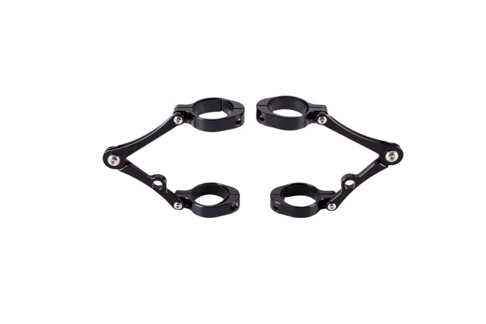 Front Headlight Mounts 33 to 58 mm Black Aluminum