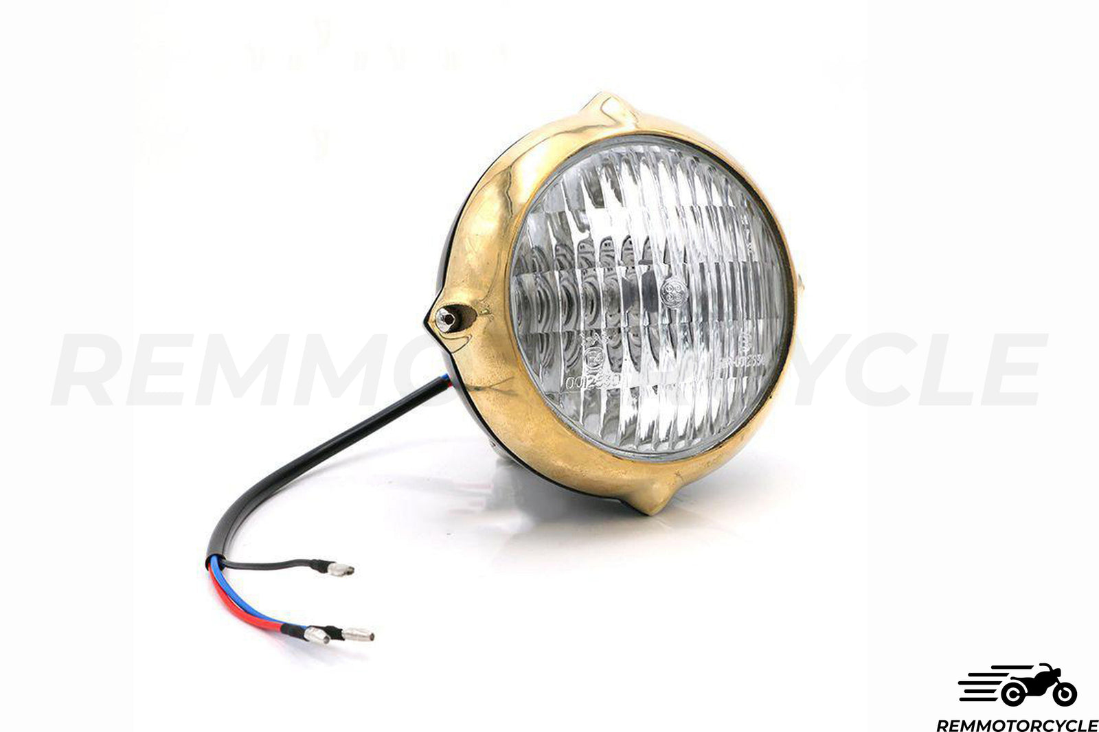 3-point headlight Brass and Chrome or Black