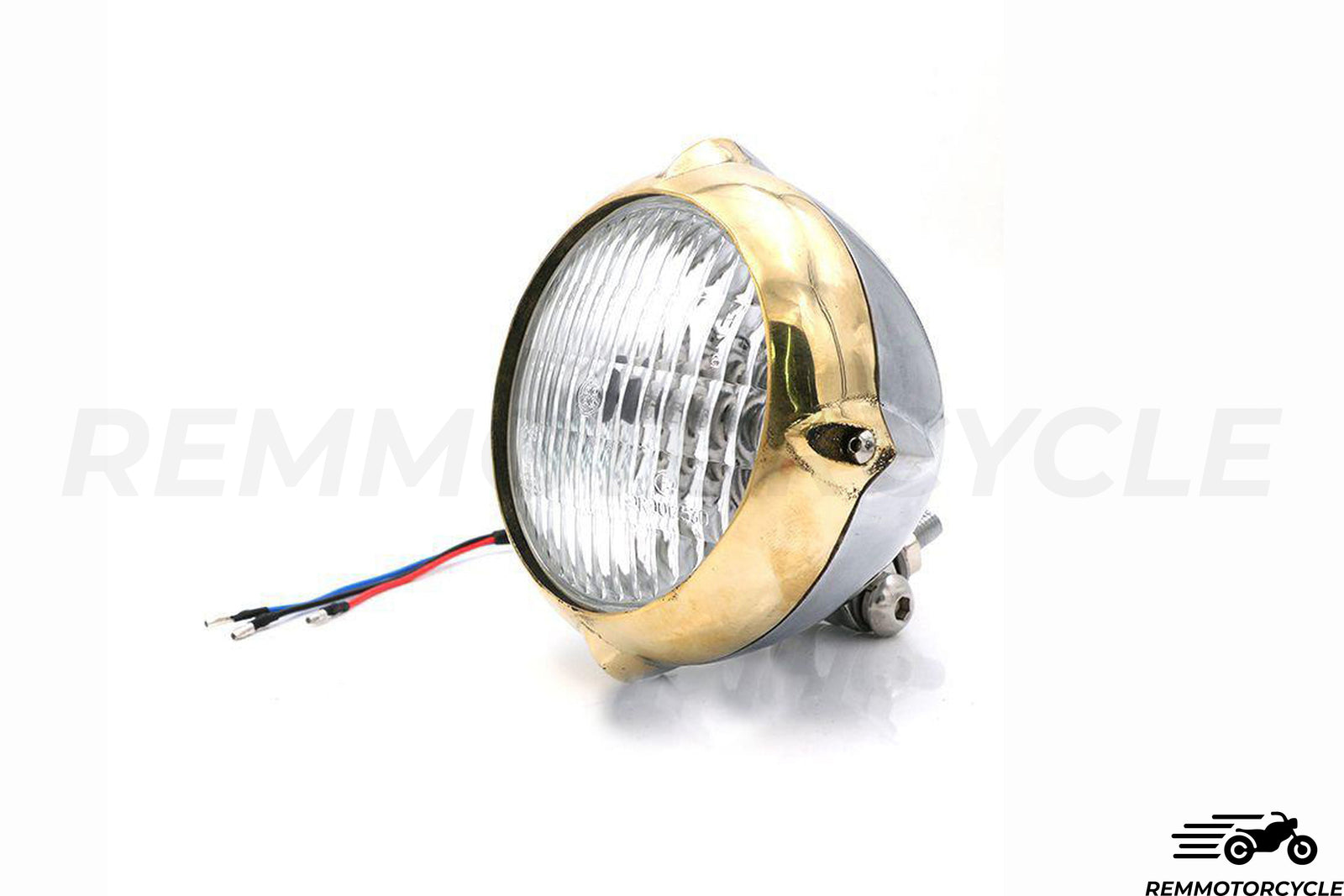 3-point headlight Brass and Chrome or Black