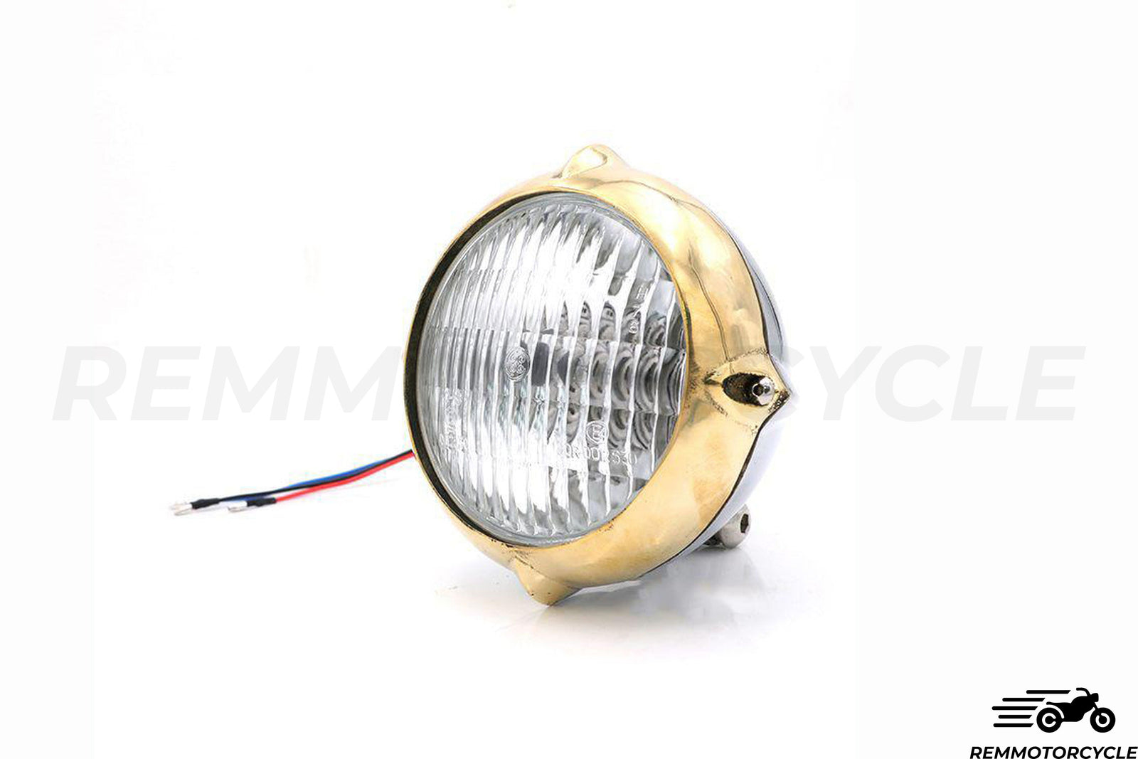 3-point headlight Brass and Chrome or Black