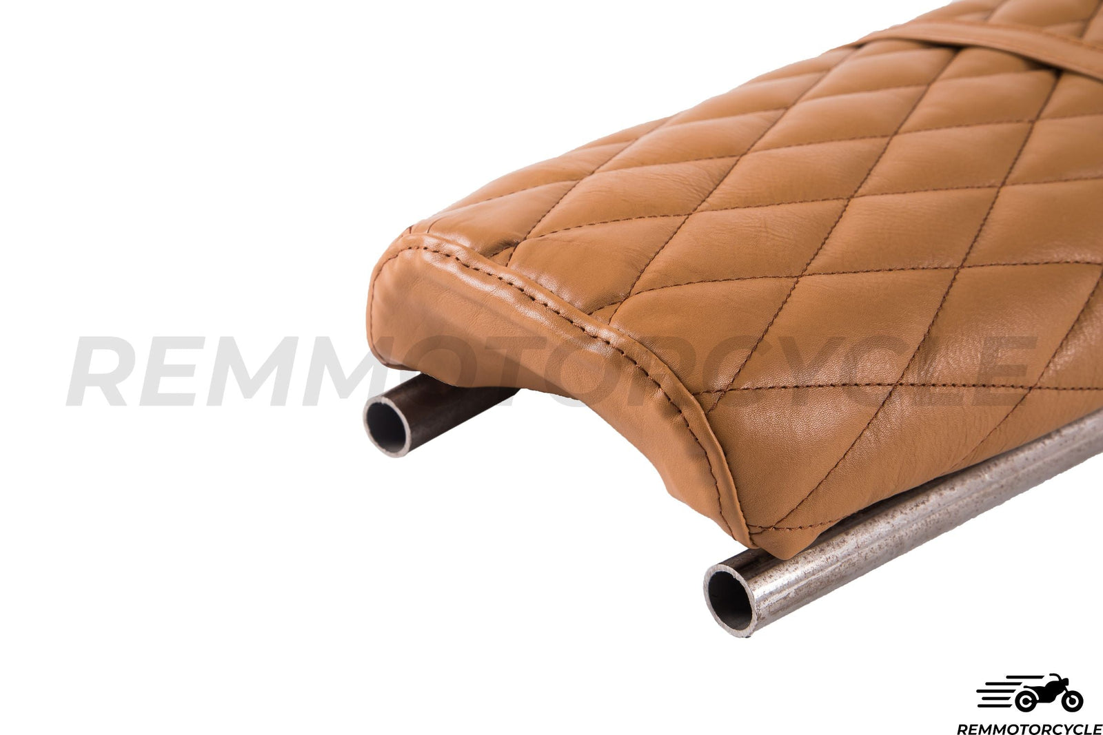 Leather Camel seat type 2 raised diamond with U frame