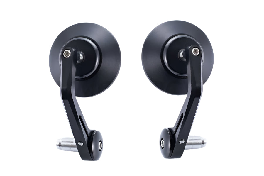 Pair of mirrors handlebar Black Round Bout 0.86 in (22 mm) version Superior CNC