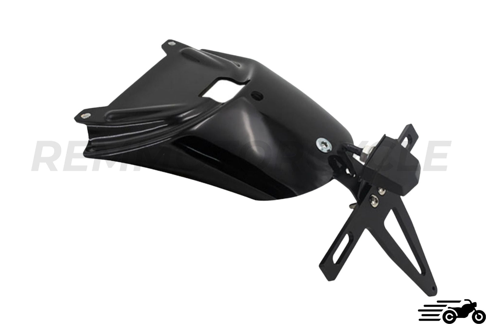 Rear fender black with plate holder