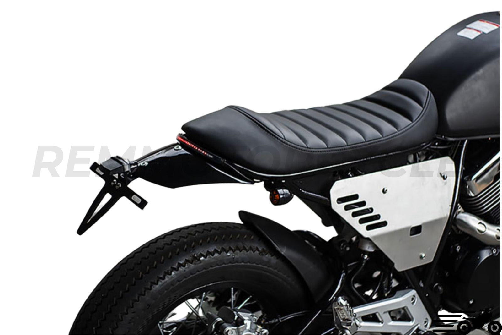 Rear fender black with plate holder