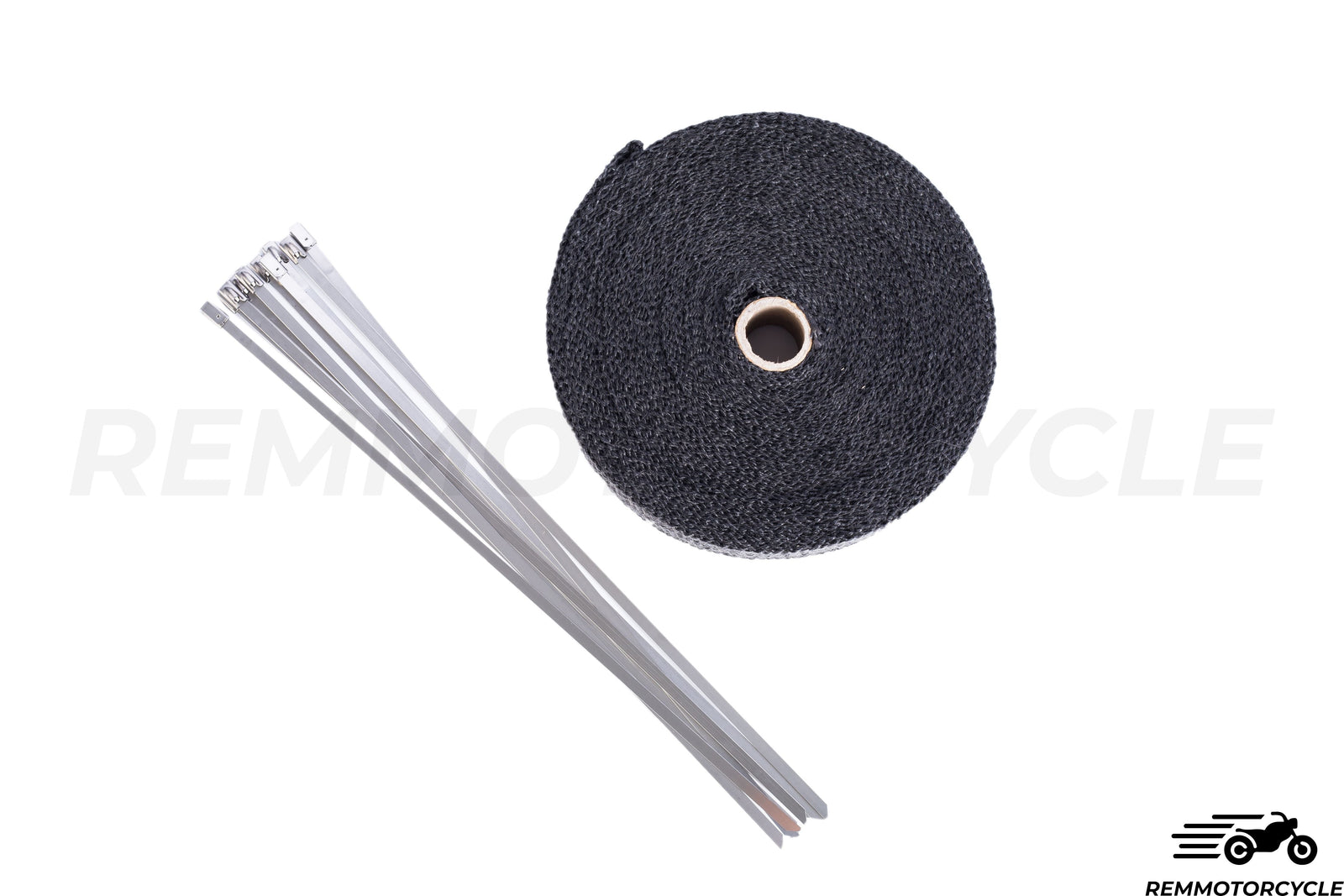 Bande Thermique Moto Noir avec Colliers Métalliques - Remmotorcycle