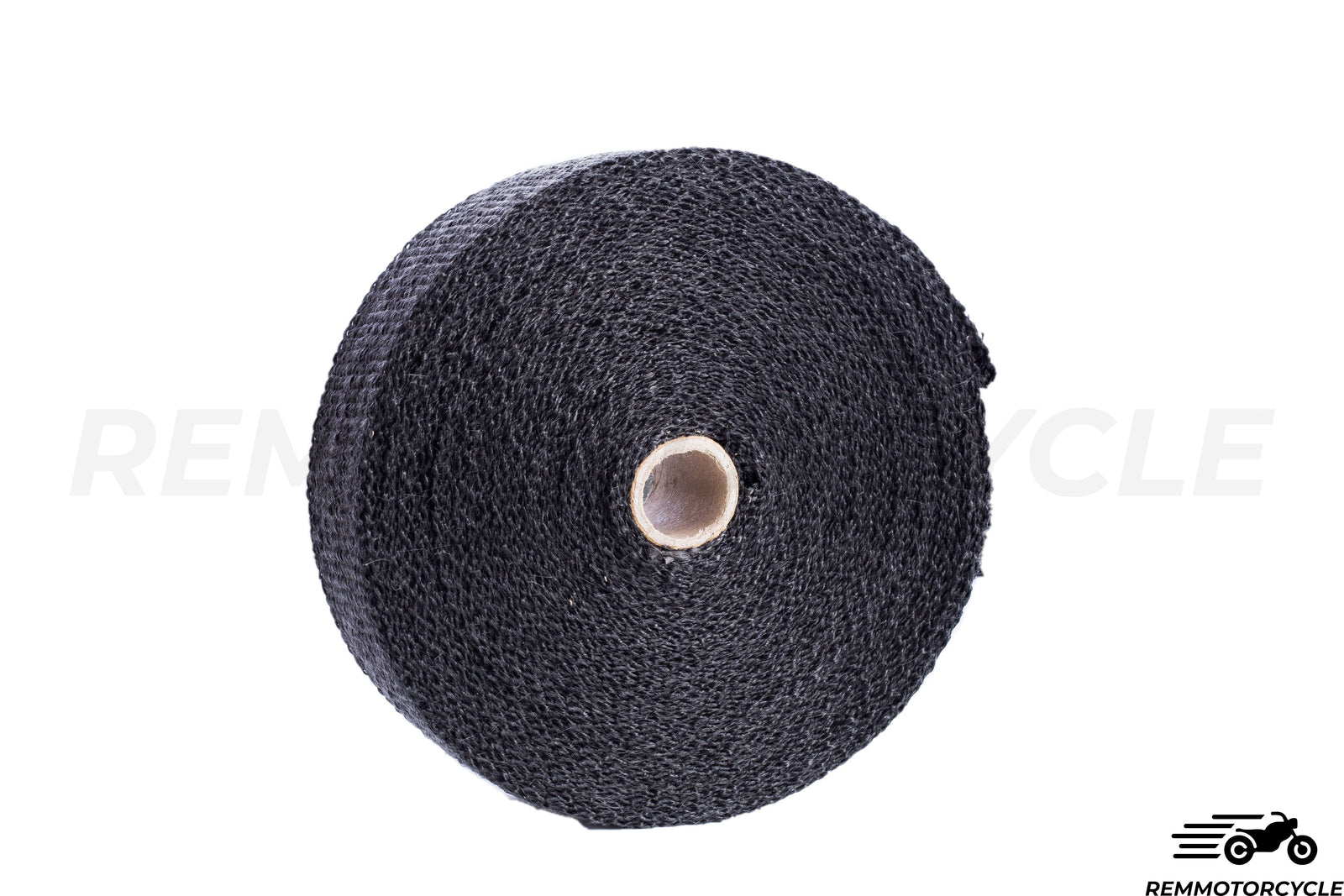 Motorcycle exhaust wrap black with collars