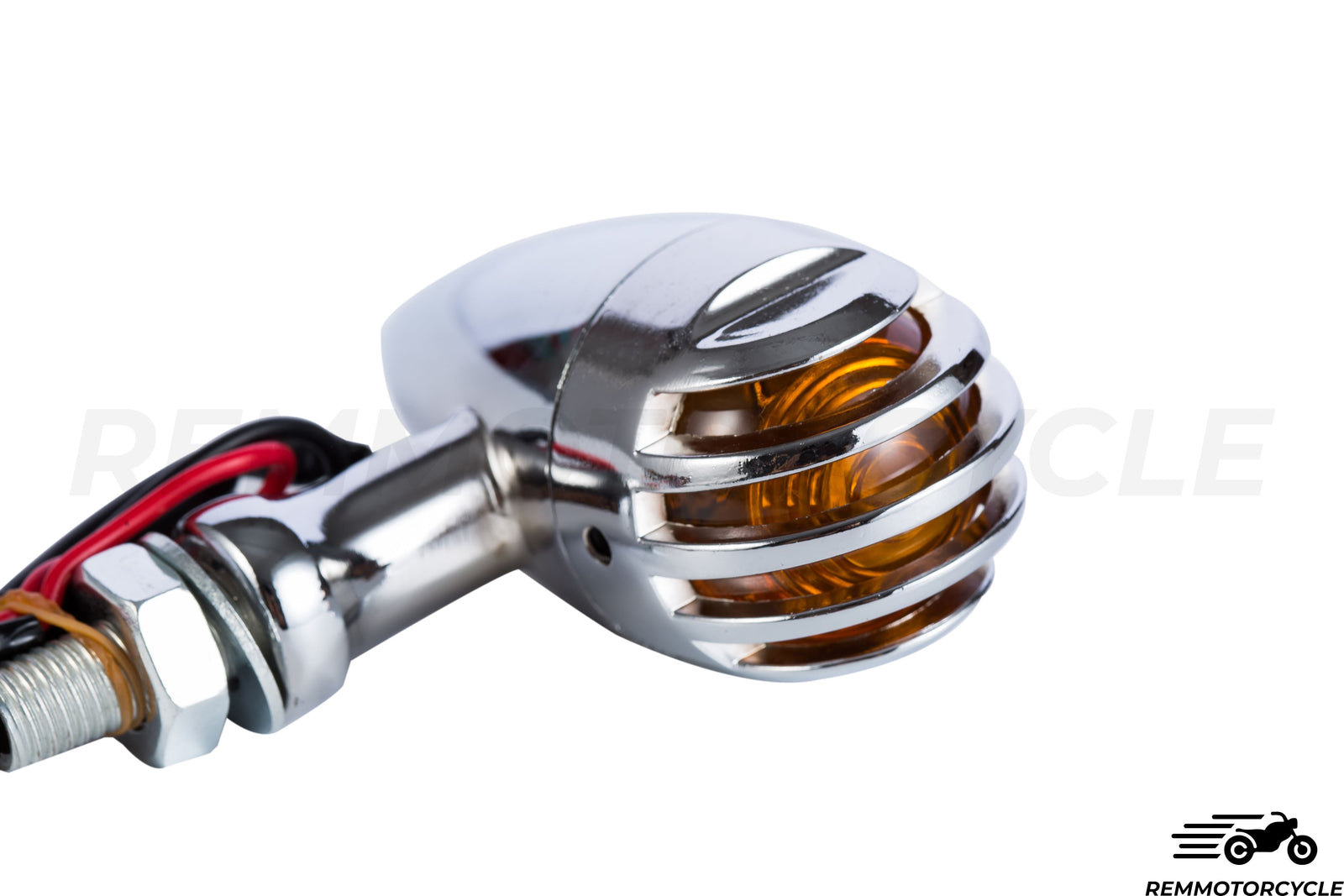 Pair of Indicators Grid Metal Chrome