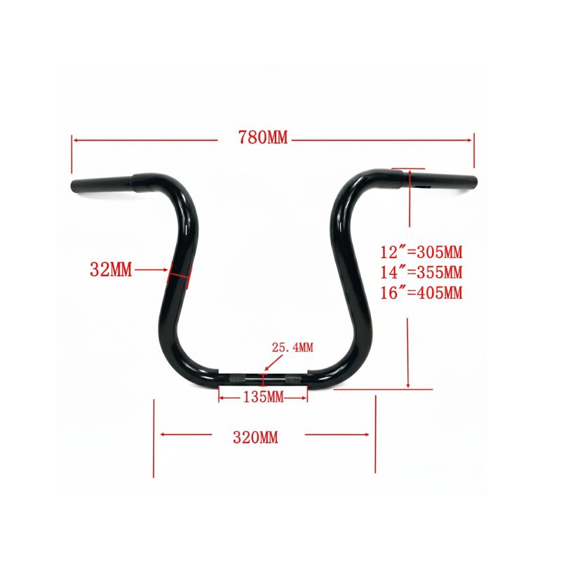 Black or chrome Harley Sportster/Softail handlebar