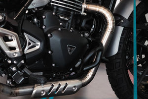 Titanium exhaust collector Triumph Scrambler 400 X